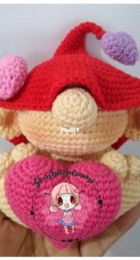 Zombiegurumi - Luisa Contreras - Gnome In Love - Gnomo Enamorado - Spanish