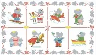 Plaid ou courtepointe (Babar, Le roi des éléphants - Création Point de Croix - Véronique Enginger) XSD + PCS