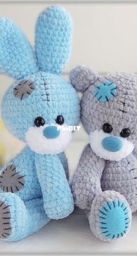 Thread Tutorial - Magic in loop - Lyudmila Zhuravleva / Anastasia - Blue nose friends: Teddy bunny and Tatty Teddy
