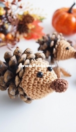 Frollein Haekelfein - Daniela Bonicke - Pine cone - Hedgehog - Kieferzapfen-Igelchen - German - Free