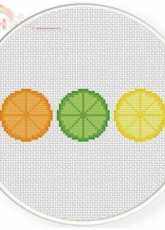 Daily Cross Stitch - Citrus Fruit Slices
