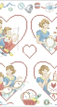 Les Brodeuses Parisiennes LBP - De mère en fille Le point de croix XSD + PCS