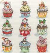 Bothy Threads XH-06 - Christmas Cup Cakes
