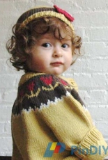 Tulip Yoke Baby Cardigan By Jennifer Little-Free