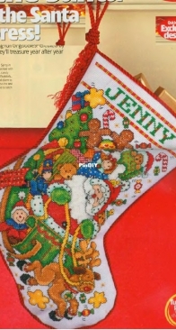 Its The Santa Express Stocking by Joan Elliott from Quick & Easy Cross Stitch 120 XSD