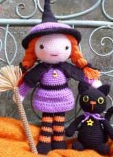 Moji Moji Design - Janine Holmes - Morgana the Witch and Soots the Cat