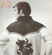 mary maxim no. 4029 - Mens Cow Sweater Knitting Pattern