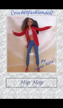 Crochet fashion doll - Anna Rita - Hip hop