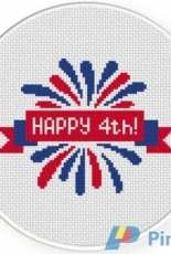 Daily Cross Stitch - Happy 4th