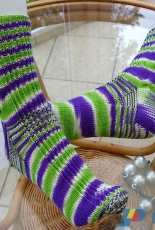Wilde Wasser/Wild Water Socks  by Fräulein Wollga-English,German-Free