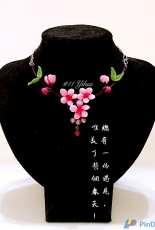 Peach necklace