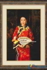 I Love CrossStitch ILCS OT-35d - Maiden With Fan