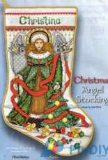 Christmas Angel Stocking by Joan Elliott from The Cross Stitcher USA Aug 2006 XSD