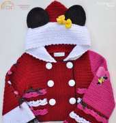 My Little City Girl- Alla Koval- Valentine Minnie Crocheted Jacket