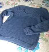 pullover blue cotton/wool
