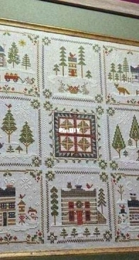 Little House Needleworks LHN - Log Cabin Christmas Complete  PCS