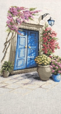 blue door