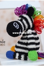 World Hmade - Anna Lavrentyeva - Jeiana Johanssen - Zebra Berta with a Rainbow Mane - Russian - Free