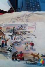 skaters village tree skirt