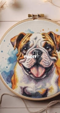 BananiStitchery - The English Bulldog by Anna Banani