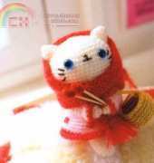 Crochet White Kitten Doll : "Mao Mao" by Rebornng