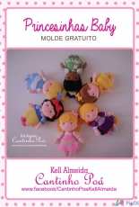 Cantinho Poa, Kell Almeida - Princesinhas Baby / Baby Princesses Felt Pattern - Portuguese