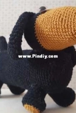 Dachshund amigurumi