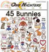 Jeanette Crews Designs - One Nighters 446 - 45 Bunnies PCS