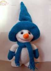 Crochet toy snowman