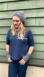 Birdie Brioche Hat and Gloves by Cozy Town-Free