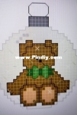 San-Man Originals - Teddy Bear Ornament by Sandra Dering