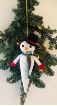 Haakvrouw - Esther - Icicle Snowman - Ijspegel Sneeuwpop - Dutch - Free