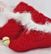 Santa or Elf Booties - Playing with Fiber - Pam Daley