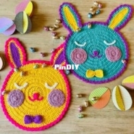 Gek op Haken - Crochetlife - Martine de Regt - Easter Bunny Placemat - Paashaas Placemat - Dutch