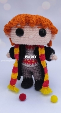 Art 13 amigurumi - Stephany Silva - Rony Weasley - Portuguese