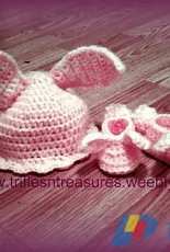 Trifles n Treasures - Tera Kulling - Fuzzy Baby Bunny Beanie and Booties