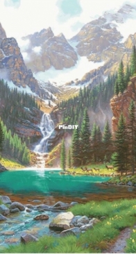 Mountain River by Elena Petrova