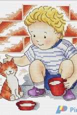 Ekaterina Ilina - Boy with a Cat