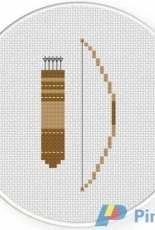 Daily Cross Stitch  - Bow Quiver And Arrows