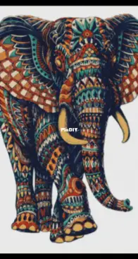 Elephant Mandala VII - Cross Stitch Collectibles
