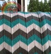 Chevron Baby Blanket and Chevron Throw by Karin Michel