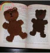 Squashed Bear Bookmark by Amalia Samios /Kookla Creations