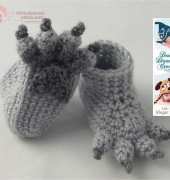 Desert Diamond Crochet - Rebecca Goldsmith- Wolf Paw Booties