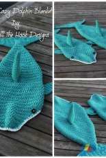 MJs Off The Hook Designs - Michelle Moore - Soft and Cozy Dolphin Blanket