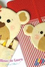 Mimos da Laura - Pencil Case and Bookmark - Felt Pattern - Portuguese - Free