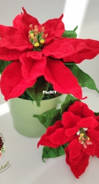 Crocheted Poinsettias