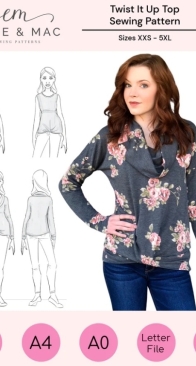 Ellie and Mac - Twist it Up Top - Sizes XXS-5XL