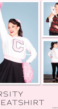 Charm Patterns - Varsity Sweatshirt - Size 2-20