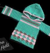 New Born Knots  - Amanda Chapman - 48 Baby Boy or Girls Pullover Hooded Sweater