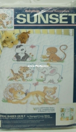 Dimensions Sunset 13083 - Animal Babes Quilt (Stamped)